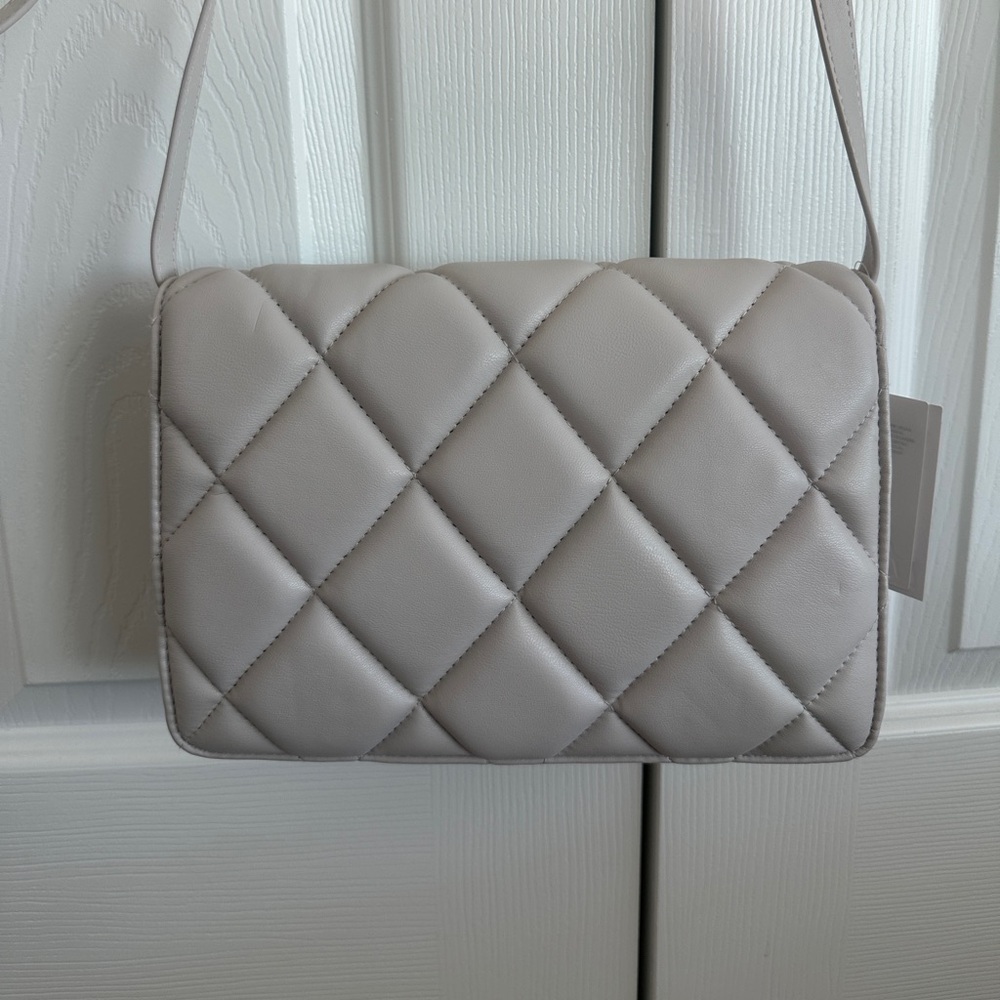 H&M Quilted Cream Shoulder Bag